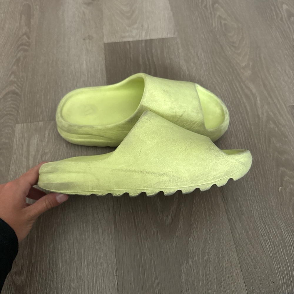 Yeezy Sandals in Neon Yellow